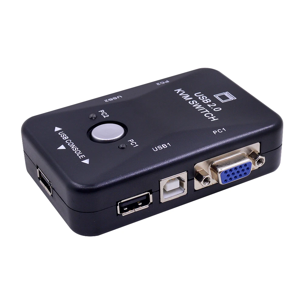 Buy CHIPAL 100pcs 2 Port USB 2.0 KVM Switch Switcher 1920*1440 VGA SVGA Splitter Box for Keyboard Mouse Printer Monitor on