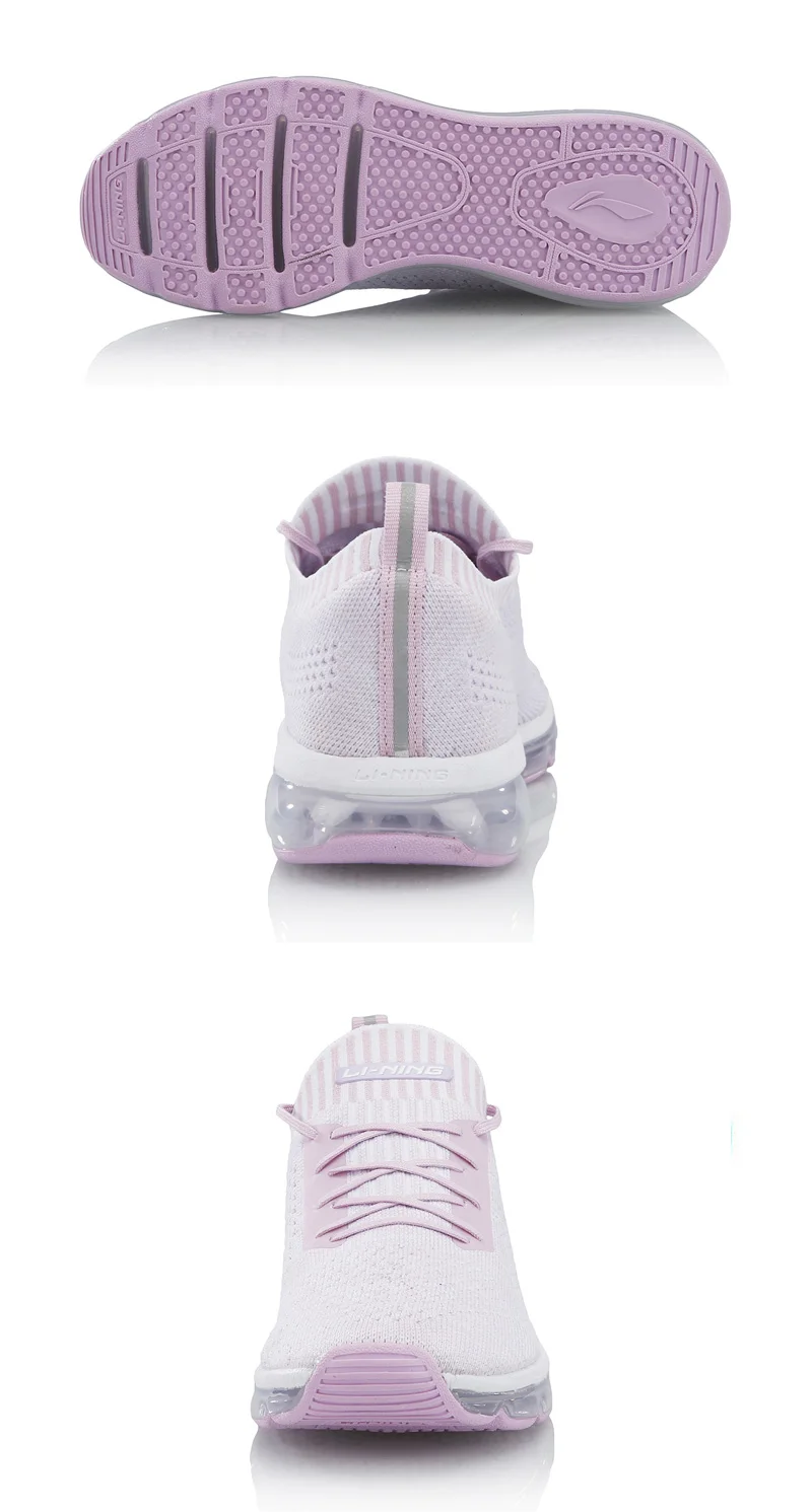 Li-Ning/женская вязаная стильная обувь BUBBLE MAX для образа жизни; спортивная обувь с подкладом; дышащие кроссовки; AGLN062 YXB173