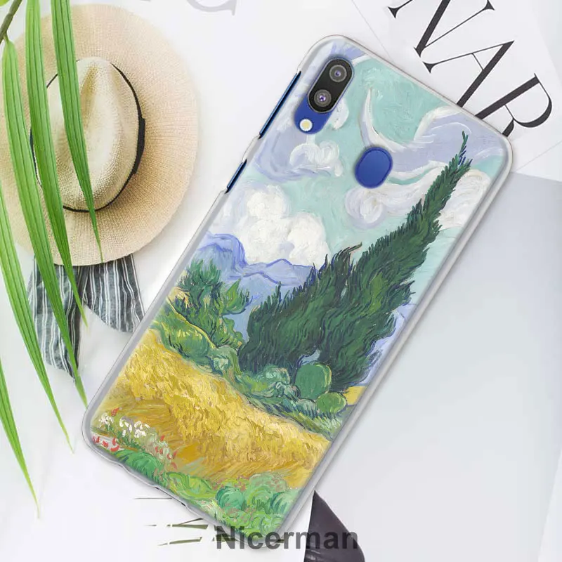 В стиле звездной ночи Ван Гога чехол s крышка для samsung Galaxy A30 A50 A70 A80 M10 M30 A7 A6 A8+ A9 ПК Жесткий Чехол Для Телефона