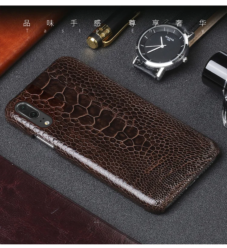 Страусиный чехол для телефона из натуральной кожи для huawei p20 pro, высококлассный демпфирующий защитный чехол для huawei p30 pro mate 20 pro