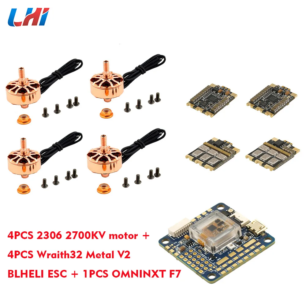OMNINXT F7 flight controller drone kit AIRBOT 2306 2700KV Brushless Motor Wraith32 Metal V2 - 32bit BLHELI ESC for QAV FPV frame | Игрушки и