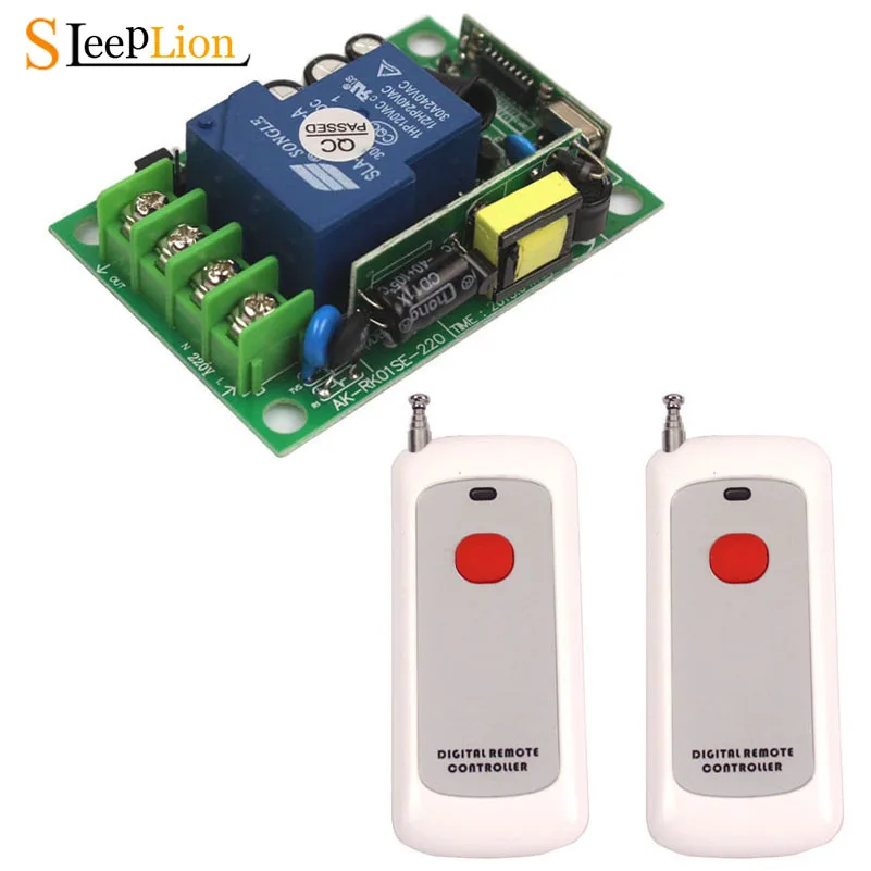 

Sleeplion 3000W 220V 30A 1CH Relay RF Remote Control ON OFF Universal 100M Remote Control Relay ON OFF Module 250V 220V 110V 85V