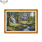 Радость воскресенье крик Lodge ручной работы F754 14CT 11CT Счетный и печатью украшения дома кабина в лесу наборы для вышивки крестом