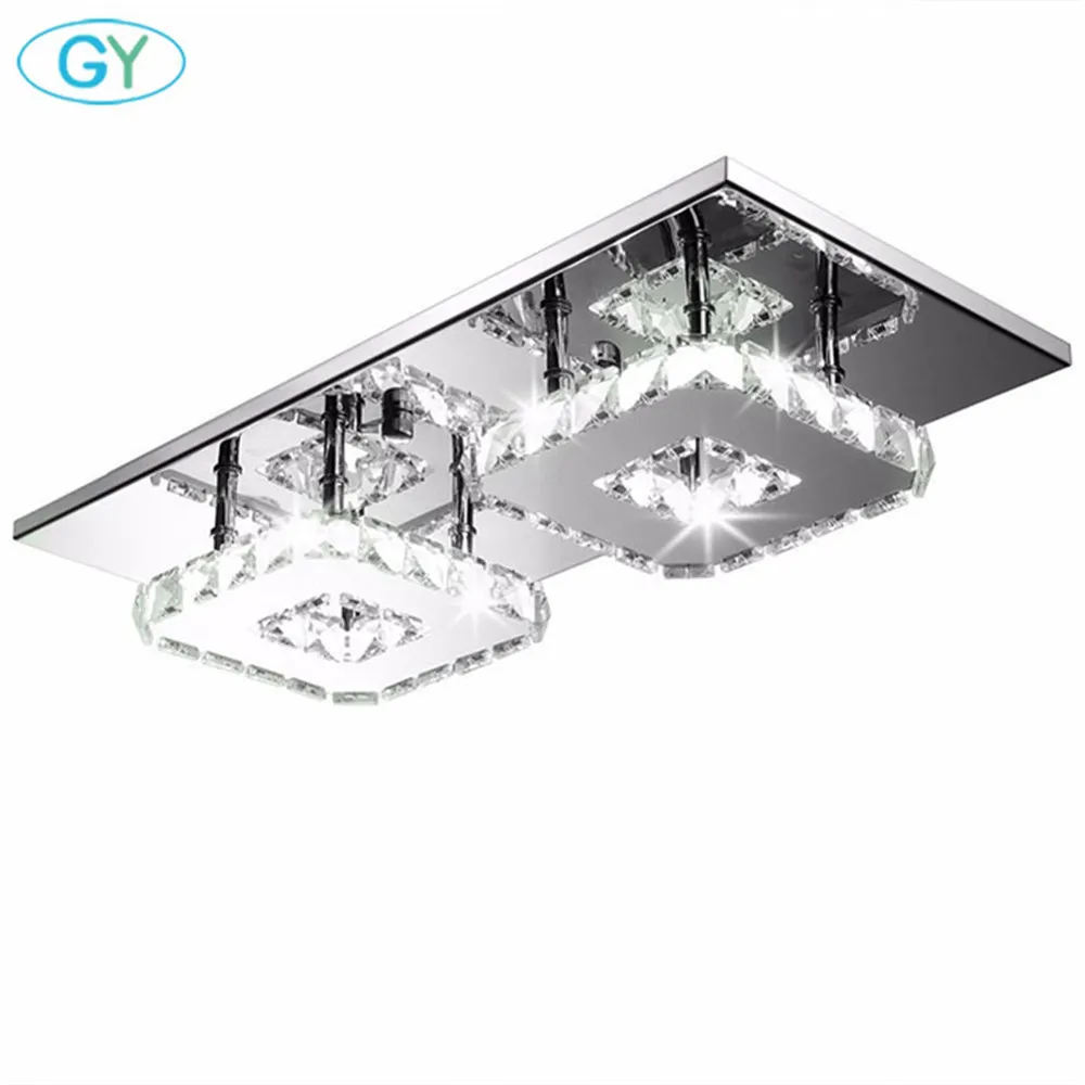 AC100 240V 40*20 см 24 Вт современный светодиодный потолочный светильник с кристаллами