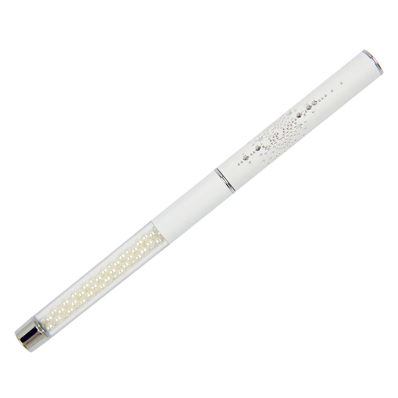 

ANGNYA UV Gel Design Brush Nail Art Gradient Painting Pen Drawing Brush 1# White Pearl Handle DIY Manicure Tool Nail Art Brush