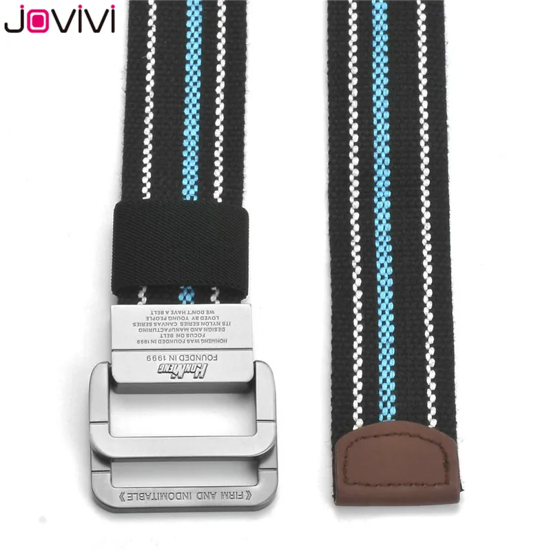 Jovivi 1x мужские и женские брюки ремень из парусины эластичный пояс плетеный с