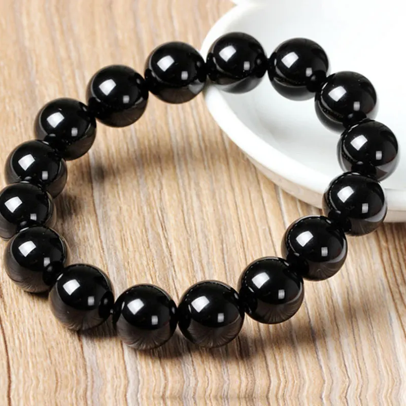 Браслеты из черного оникса и натурального камня женские модные украшения ручной