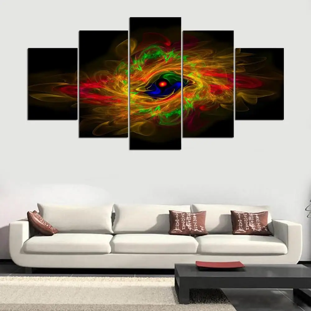 5 панелей высокое качество домашний декор настенная живопись Нью-Йорка в ночное