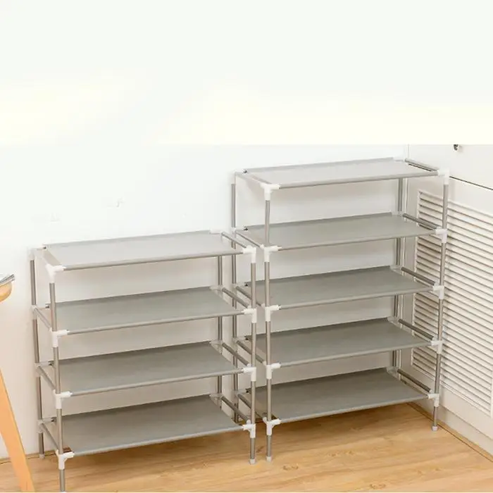 Многослойный органайзер для обуви стойка одноцветные полки Многоуровневая