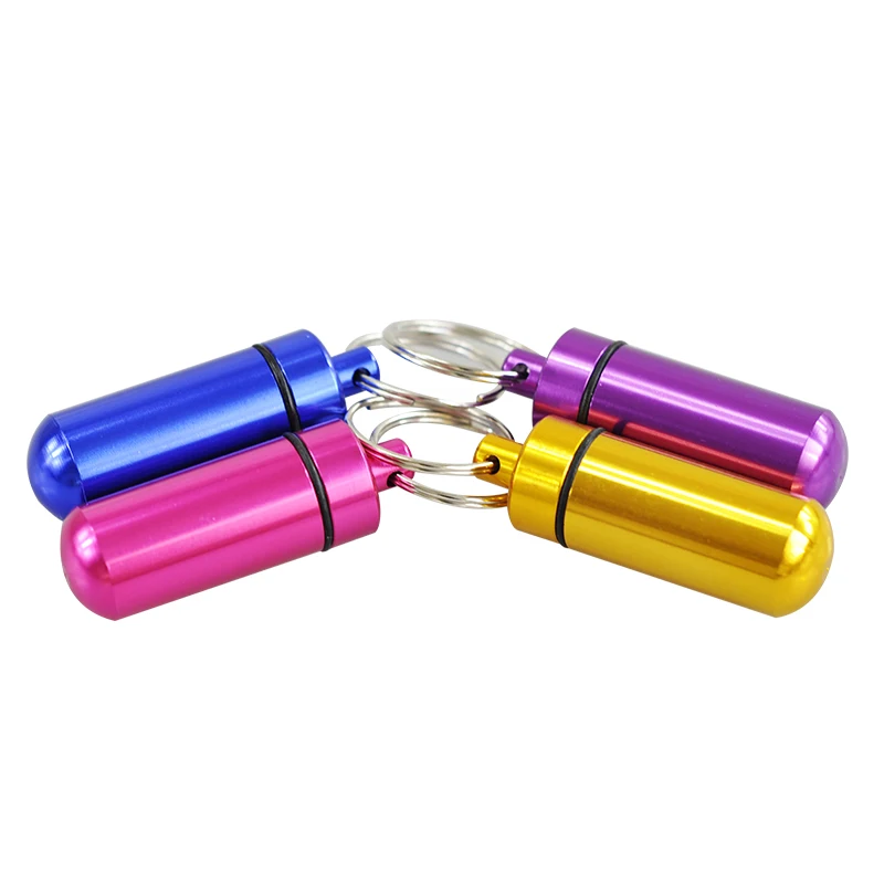 Бесплатная доставка 5 шт. дорожный алюминиевый сплав коробка для таблеток Брелок