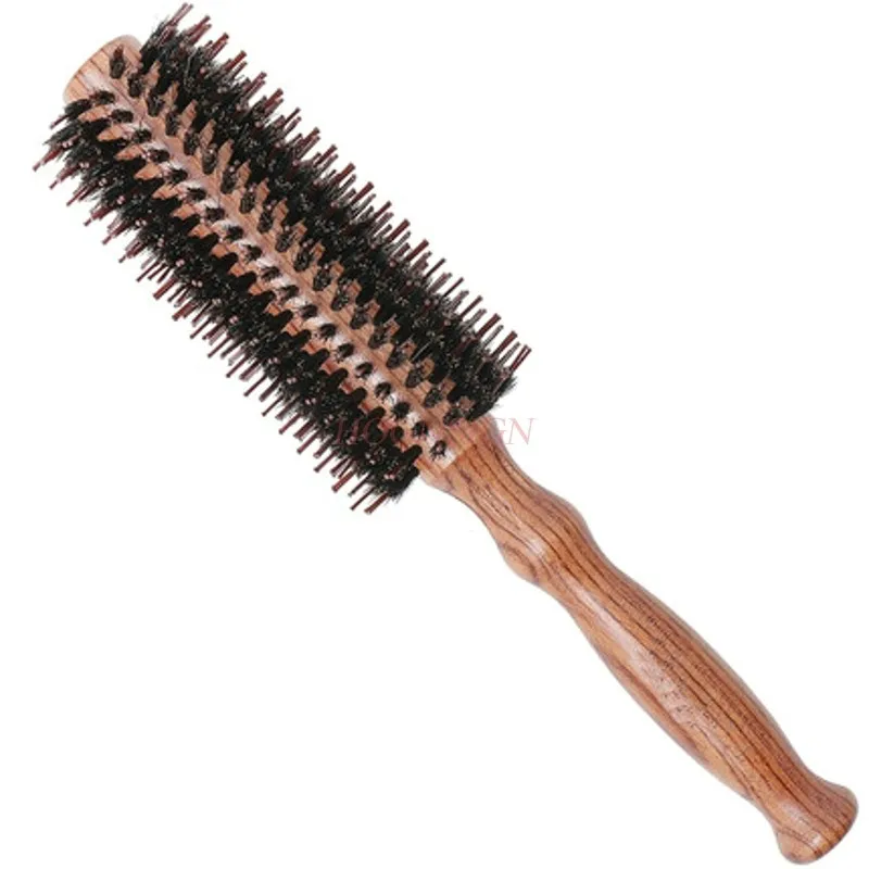 Hair Salon Professional Pig Mane Combs Round Roll Hairbrush Inside Buckle Pear Head Curly Home Style Volume Comb Hairdressing