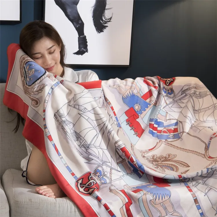H Blanket Weighted Plaid Decorations For Home Winter Chunky Knit Blankets Fleece Adult Children Travel Office | Дом и сад