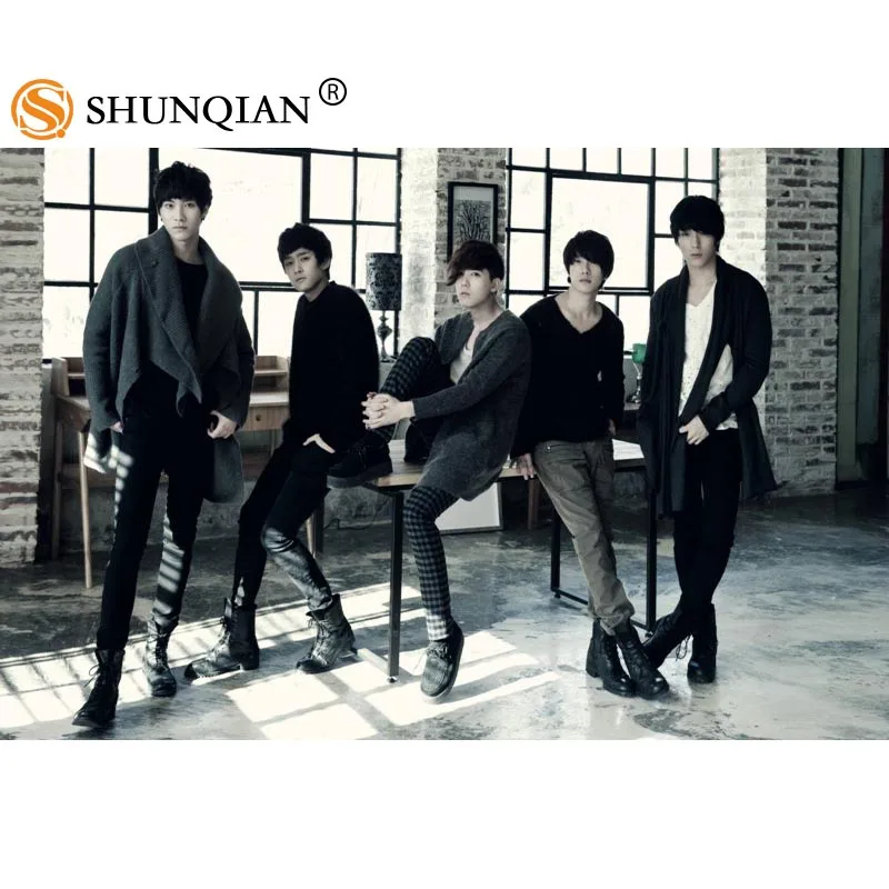 Новое поступление KPOP FTIsland Пользовательские печати шелковой атласной тканевый