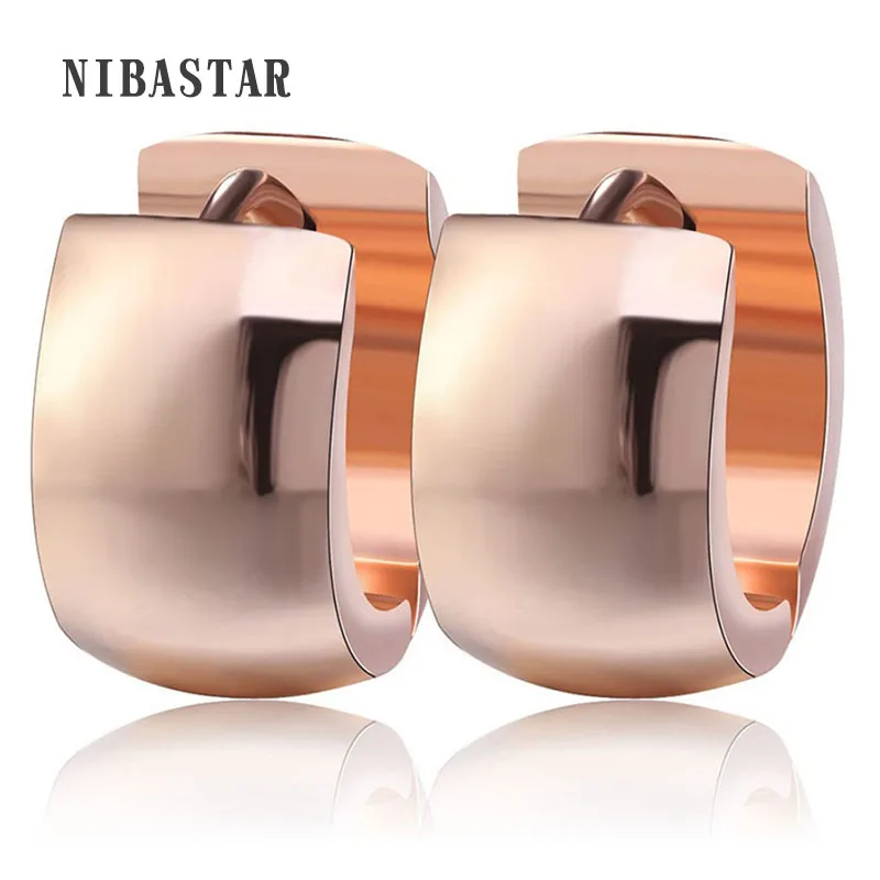 Простые лаконичные гладкие круглые серьги кольца из нержавеющей стали 7 мм для