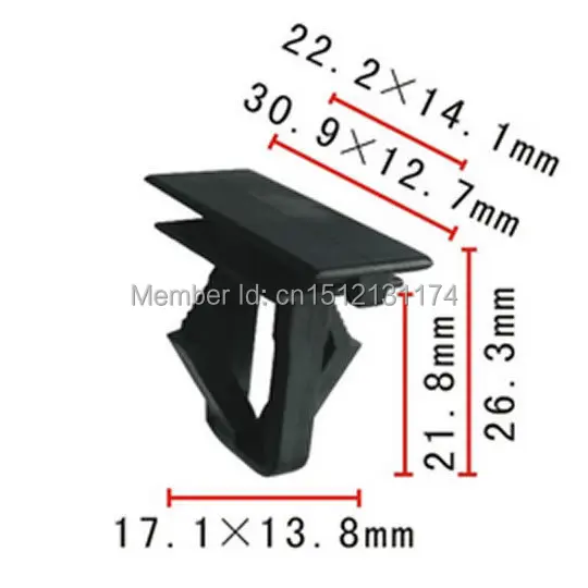 500x Commander переднее крыло с защелкой (переднее) молдинговый зажим 5189180 AA нейлон для
