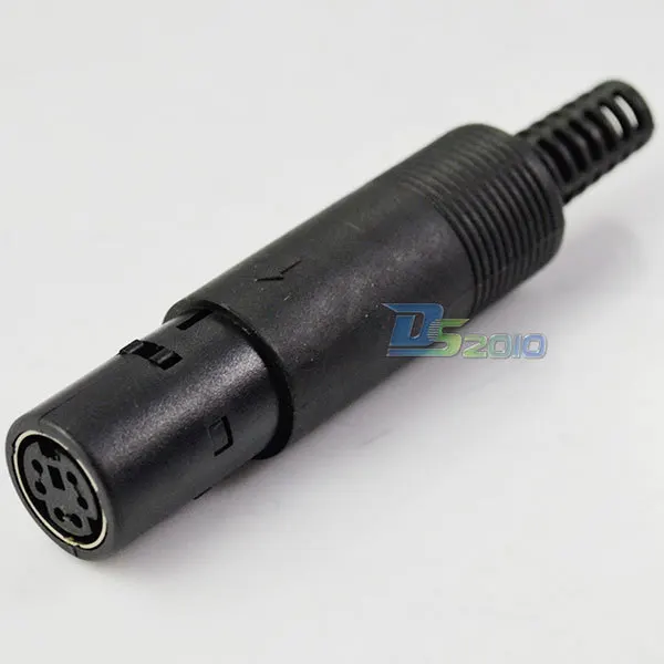 Высокое качество Новый женский 6 контактный мини DIN разъем адаптер|adapter connector|l