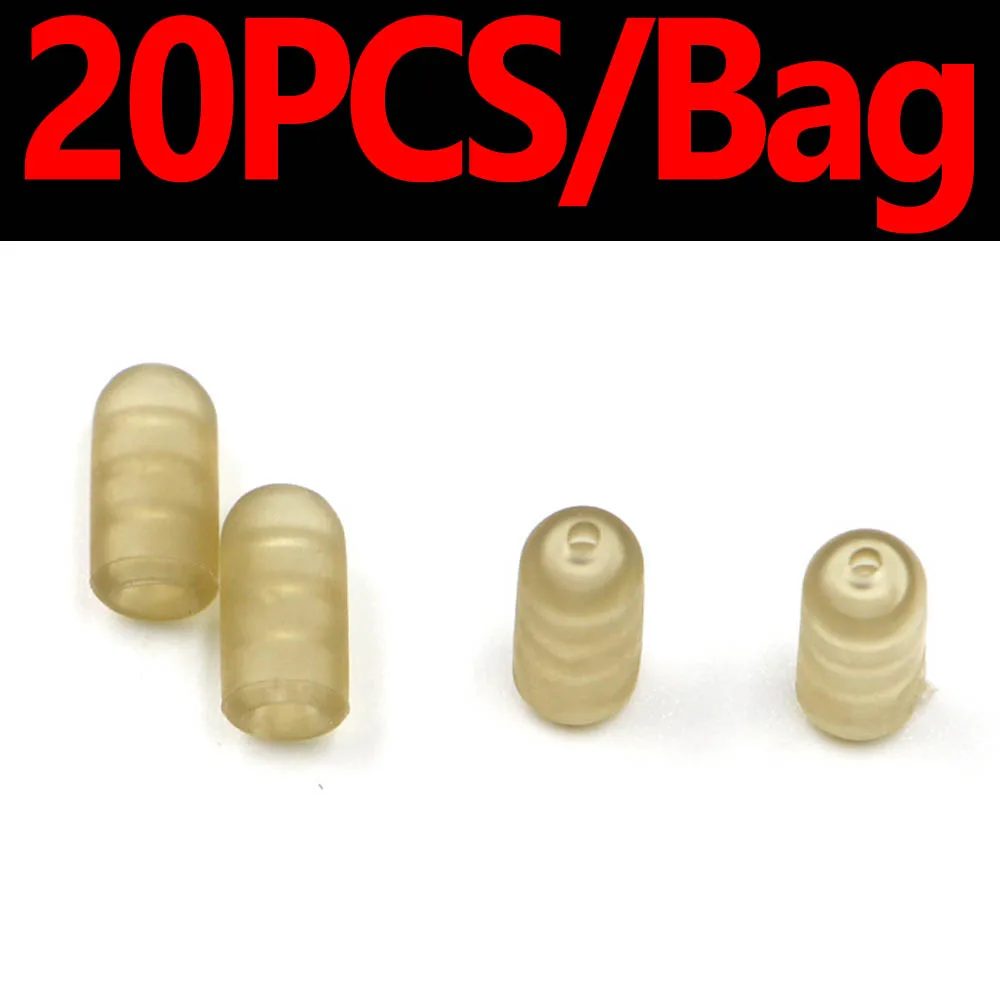 20PCS JIGEECARP 20 шт для рыбалки на карпа, chod буферные шарики цилиндр силиконовые шарики ударные буферные шарики рыболовные аксессуары для снаряжения свинцовые зажимы - Цвет: 20PCS