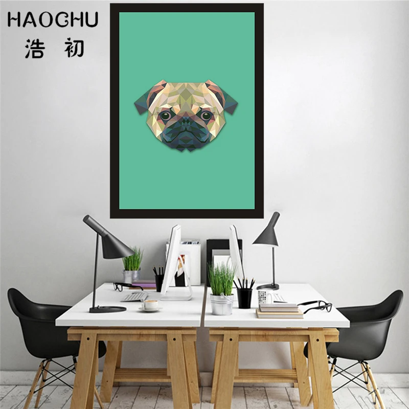 Абстрактная Европейская стильная Очаровательная голова французского бульдога