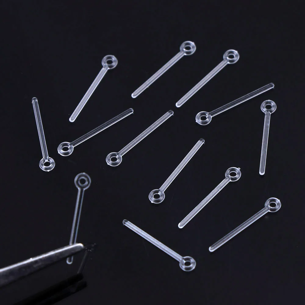 Прозрачный пластик с отверстием для ушей 20 шт. шпильки ювелирных изделий