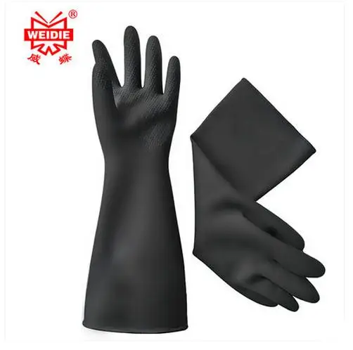 31 см белые/черные латексные рабочие перчатки Midoni водонепроницаемые Нескользящие