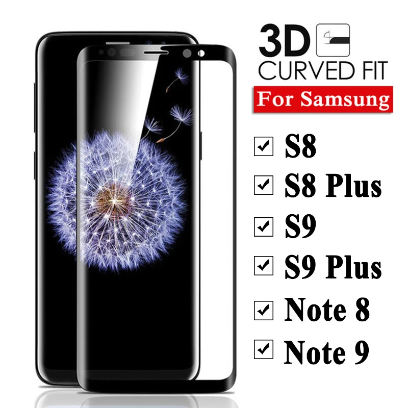 3D полное покрытие для Samsung Note 9 Защитное стекло экрана на Galaxy S8 S9 Plus S 8 защитное Note8