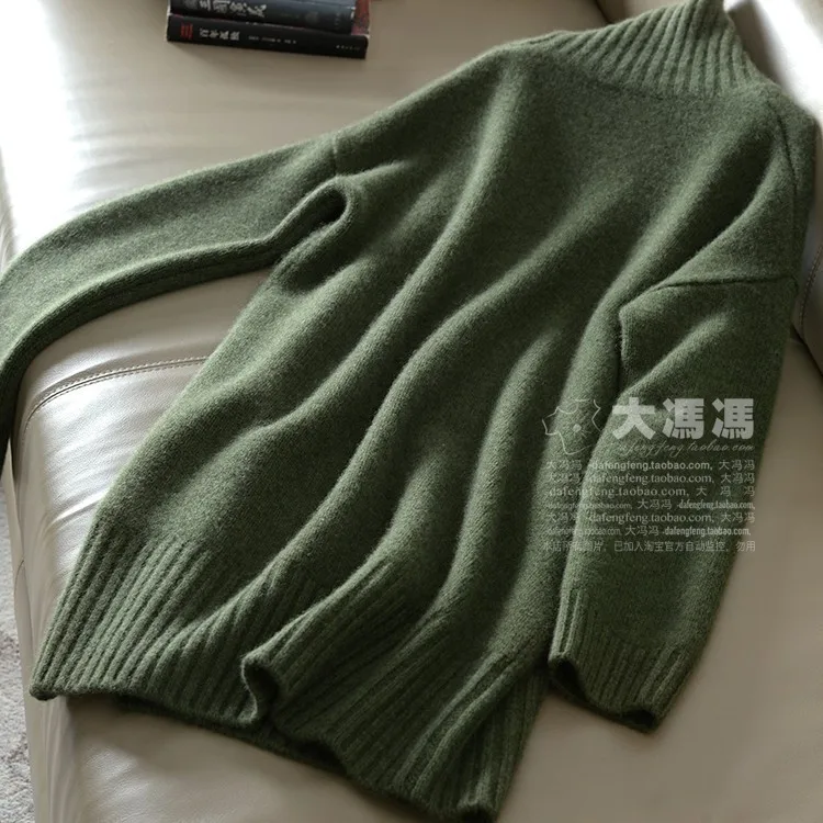 2019 New Fashion Double thickening loose turtleneck cashmere sweater female casual solid knitted pullovers | Женская одежда