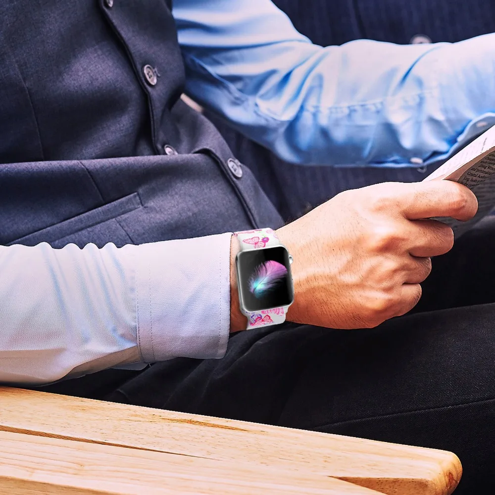 Odog силиконовый ремешок для часов Apple Watch Series 3 2 1 38 мм 42 браслет аксессуары