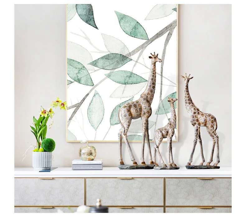 Европейские аксессуары для дома украшение из смолы жирафа рабочего стола