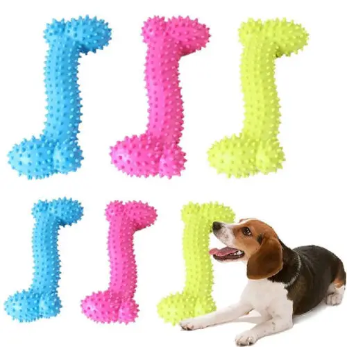 1x Pet Chew Toy Rubber Dog Puppy Teeth Gums Teething Healthy Cat Dental Durable | Дом и сад