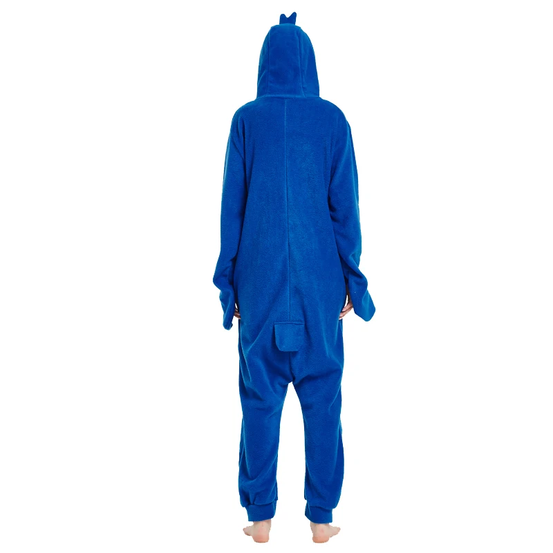 Kigurumi пижамы Косплей Костюм для мальчиков и девочек голубого цвета с