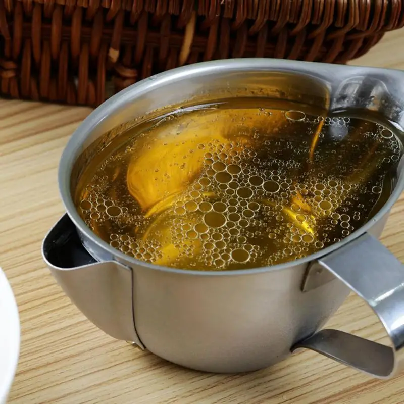 NEW HOT SALES Stainless Steel Bowl Filter Oil Handle Oiler Strainer Multi-use FAT Separator | Дом и сад