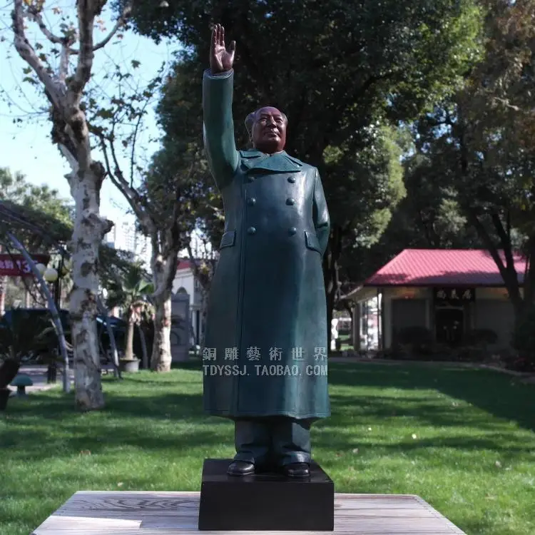 Медная скульптура Мао Цзэдун Бронзовая статуя председателя лидера восточные