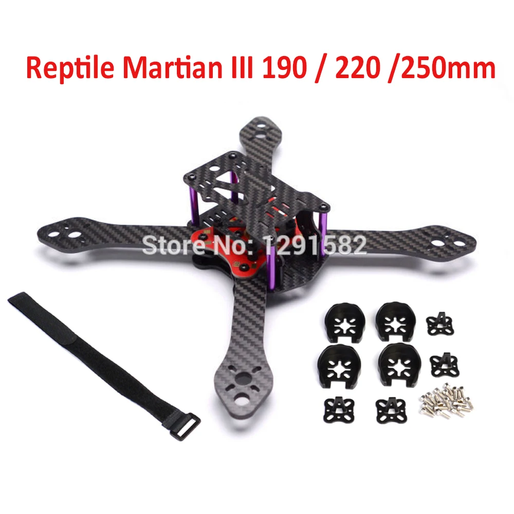 Углеродного волокна Марсианская рептилия III 190 мм 220 250 4 оси Quadcopter Рамка 3 5 руки и