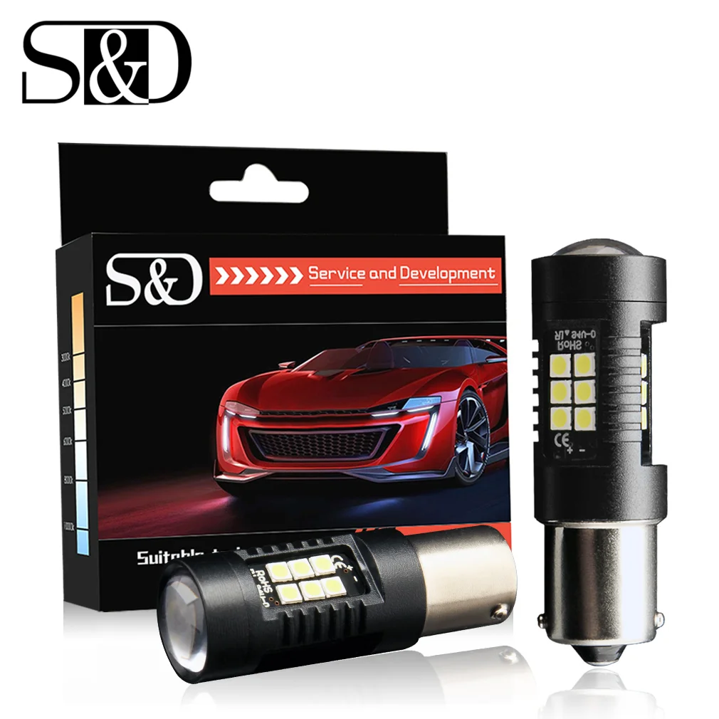 

2Pcs Car Light 1156 LED BA15S P21W LED BAU15S PY21W BAY15D 1157 P21/5W R5W 21 SMD 3030 Auto Lamp Bulbs LED 12V - 24V
