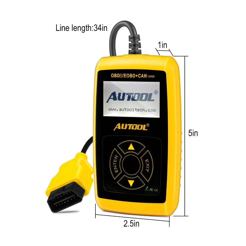 CARTOOL CS320 OBD2 автомобильной сканер OBD 2 II читатель кода автомобиля авто автомобиль