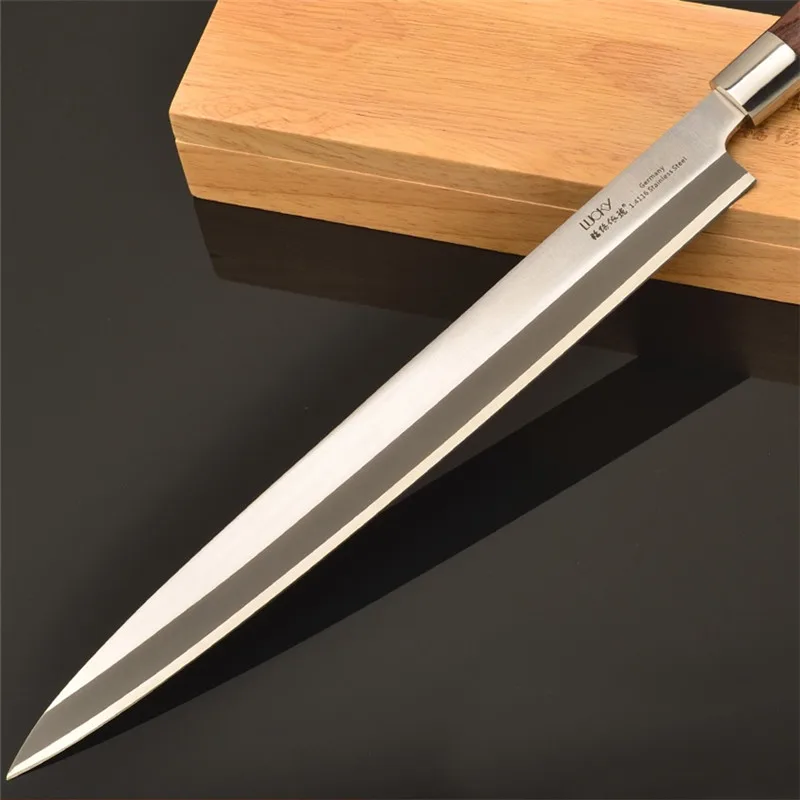 Ножи кухонные Sashayed Суши Сашими нож slicer ножи для кухни Бразильский палисандр ручки Лосось, филе рыбы левой рукой лезвие бак кухня резак freeship9.2