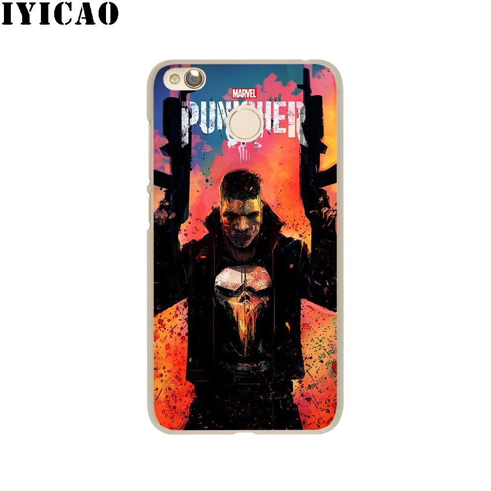 IYICAO The Punisher Skull Hard Case for Redmi 8A 6A 4A S2 Note 7 3 4 4X 6 5 Pro 5A Prime Plus Go | Мобильные телефоны и