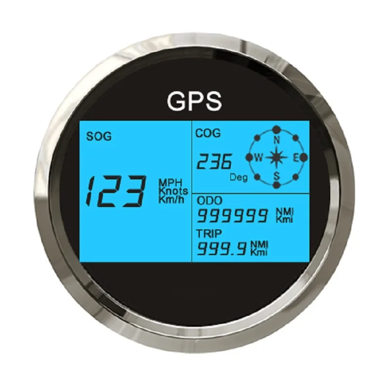 Универсальный цифровой измеритель скорости с GPS ЖК дисплеем одометром антенной 85