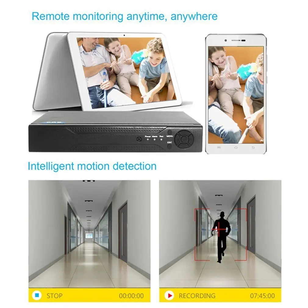 8 Каналы H.264 видеорегистратор видеонаблюдения 960H Регистраторы DVR P2P корпус
