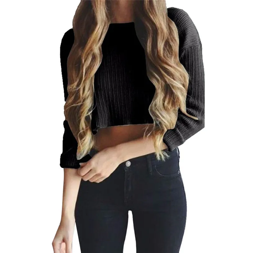 Женская укороченная рубашка с длинным рукавом сексуальные осенние модные топы