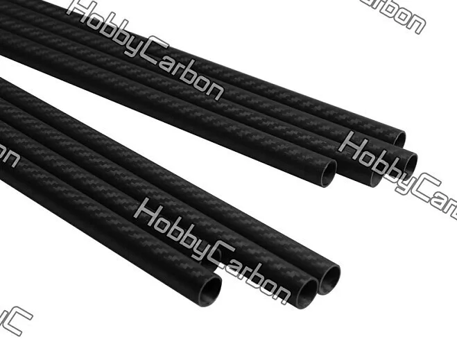 

HOBBY CARBON 2pcs/lot 25x22x500mm 3k twill/weave matte pipe 100% carbon fiber tubes for Multirotors Free shipping