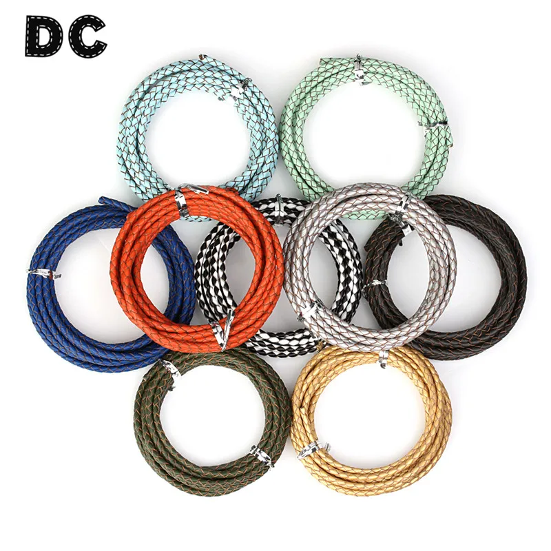 

Кожаный шнур 2 м/уп., двухслойный шнур толщиной 3/4 мм, белый/черный/кофейный/Розовый, аксессуары «сделай сам»