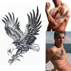 Временная татуировка EAGLE-черный, лысой Орел, мужской, женский, детский, Реалистичный, подделка