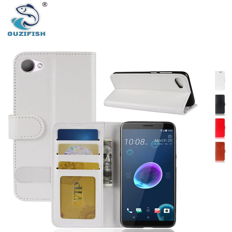 OUZifish для htc Desire 12 случае новые модные флип кожаный защитный чехол 5 дюймов