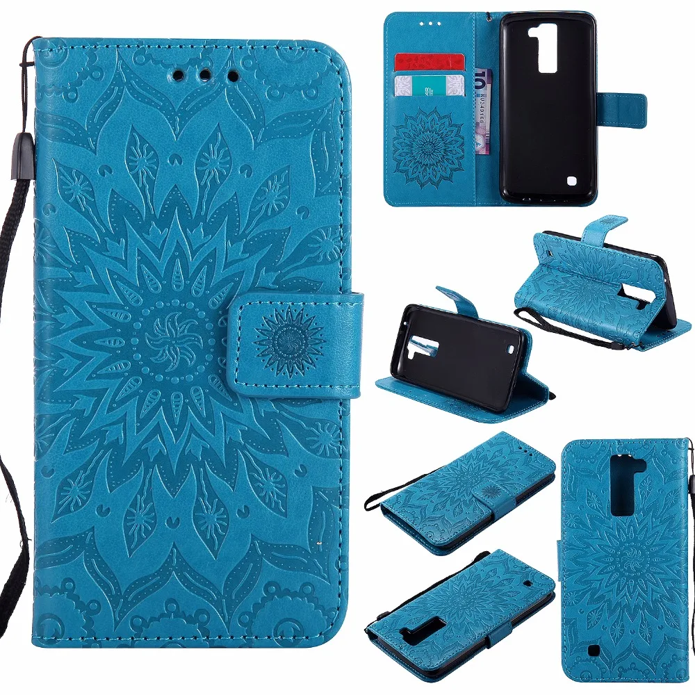 Роскошный чехол с тиснением "Цветок" для fundas LG K8 LTE K350 K350E coque K3 K4 K5 K7 K10 2017 X