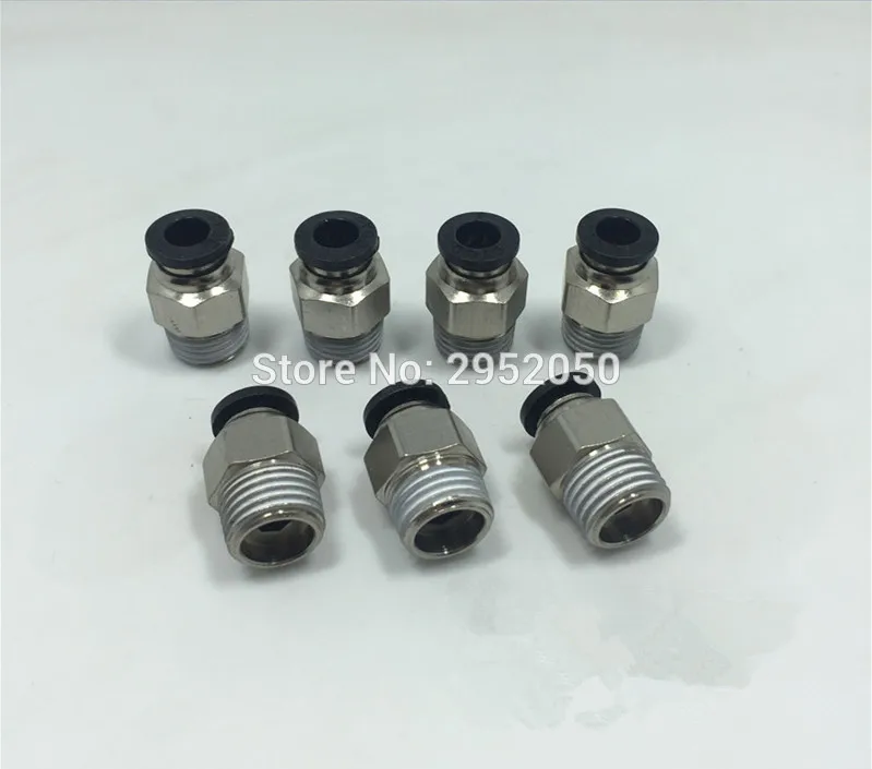 20pc Pneumatic Connectors Male Straight One-touch Fittings BSPT SNS Pnematic Parts Coupler PC8-02.Thread Size:1/4&quot.Tube Size:8mm |