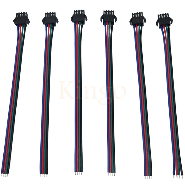 10 пар 4 PIN RGB Разъем кабель адаптер с 15 см провод для 3528 5050 SMD светодиодные ленты