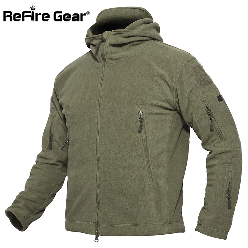 Куртка ReFire Gear Мужская Флисовая теплая армейская тактическая верхняя одежда в