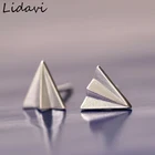 Серьги-гвоздики женские из серебра 925 пробы в форме самолета