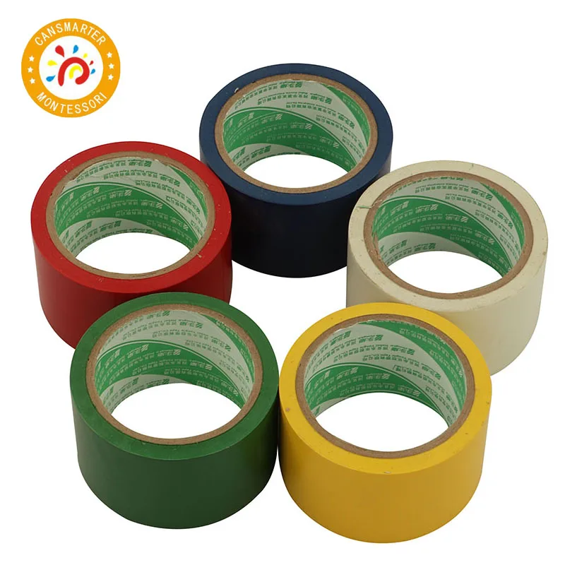 Материал Монтессори клейкая лента цветные детские комнаты баланс упражнения